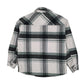 Mens Grey Levis Heavy Plaid Quilt Lined Windbreaker Hoodie Coat