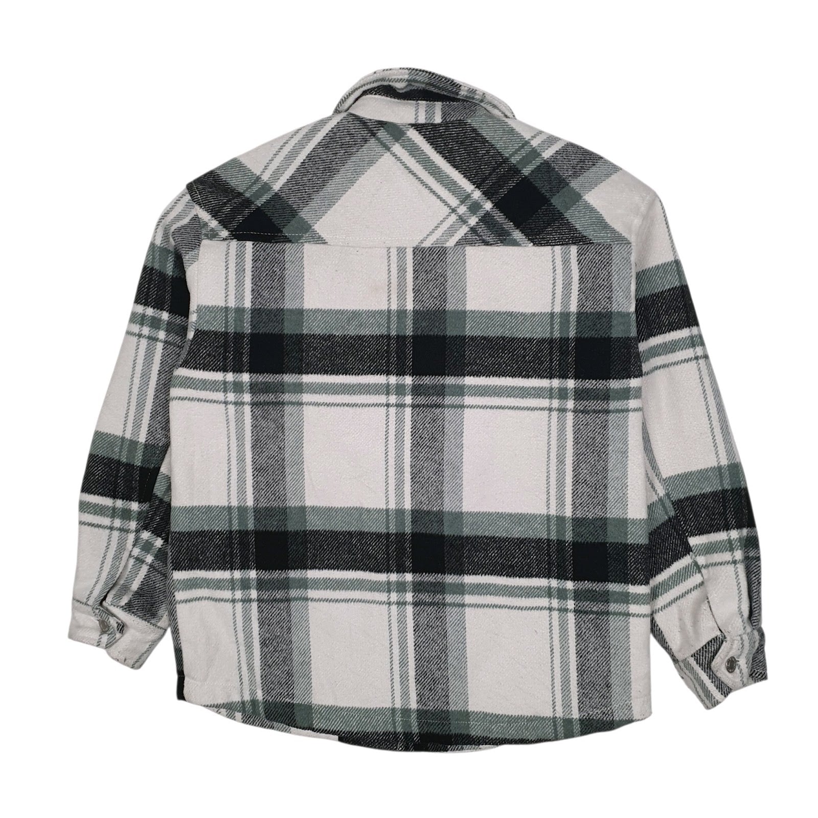 Mens Grey Levis Heavy Plaid Quilt Lined Windbreaker Hoodie Coat