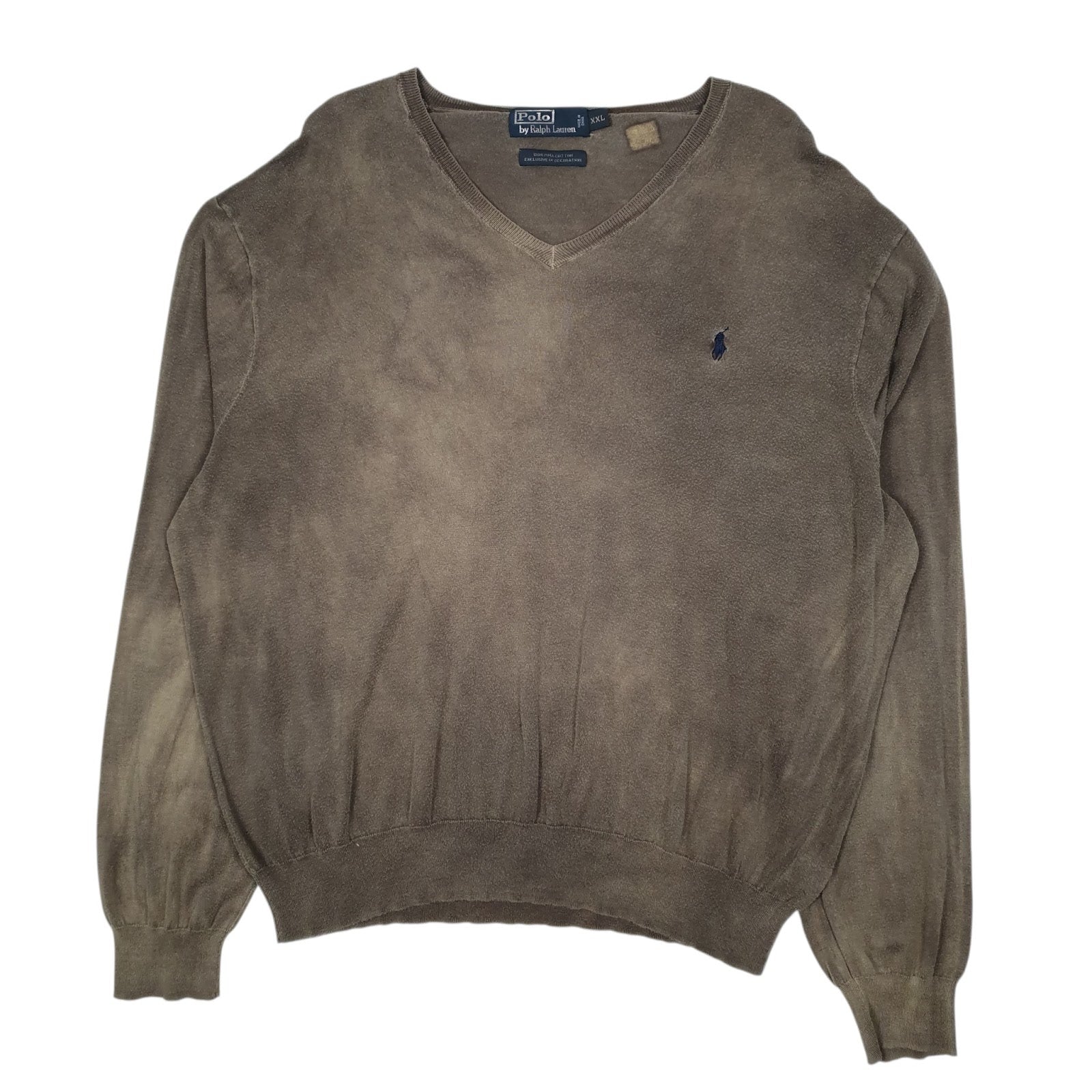 Mens Grey Polo Ralph Lauren  V Neck Jumper