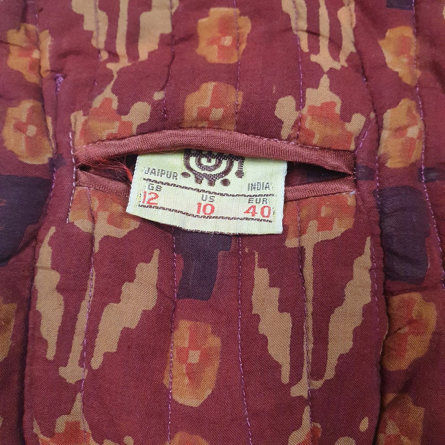 Womens Red Anokhi Vintage Button Up  Coat