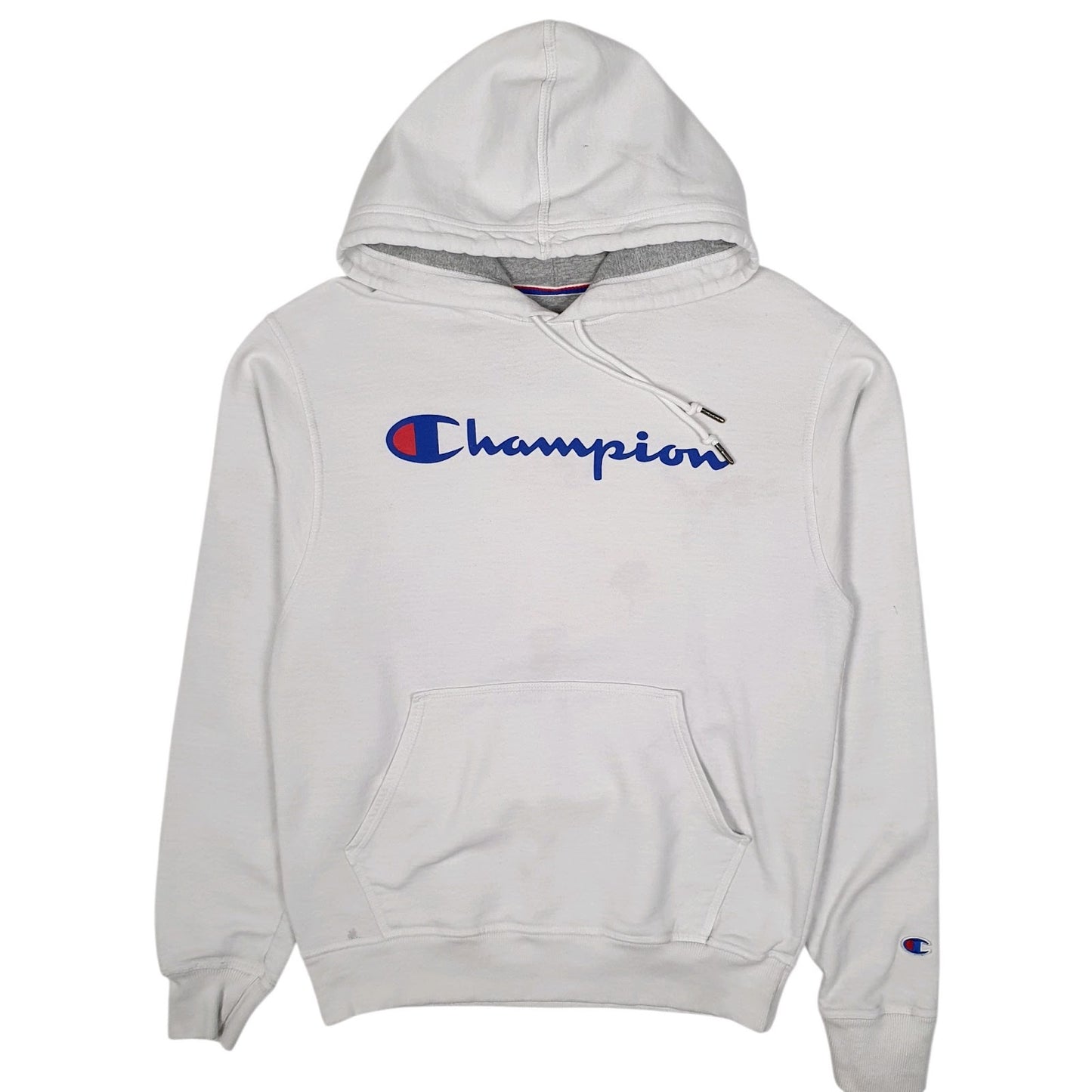 Mens White Champion  Hoodie Jumper