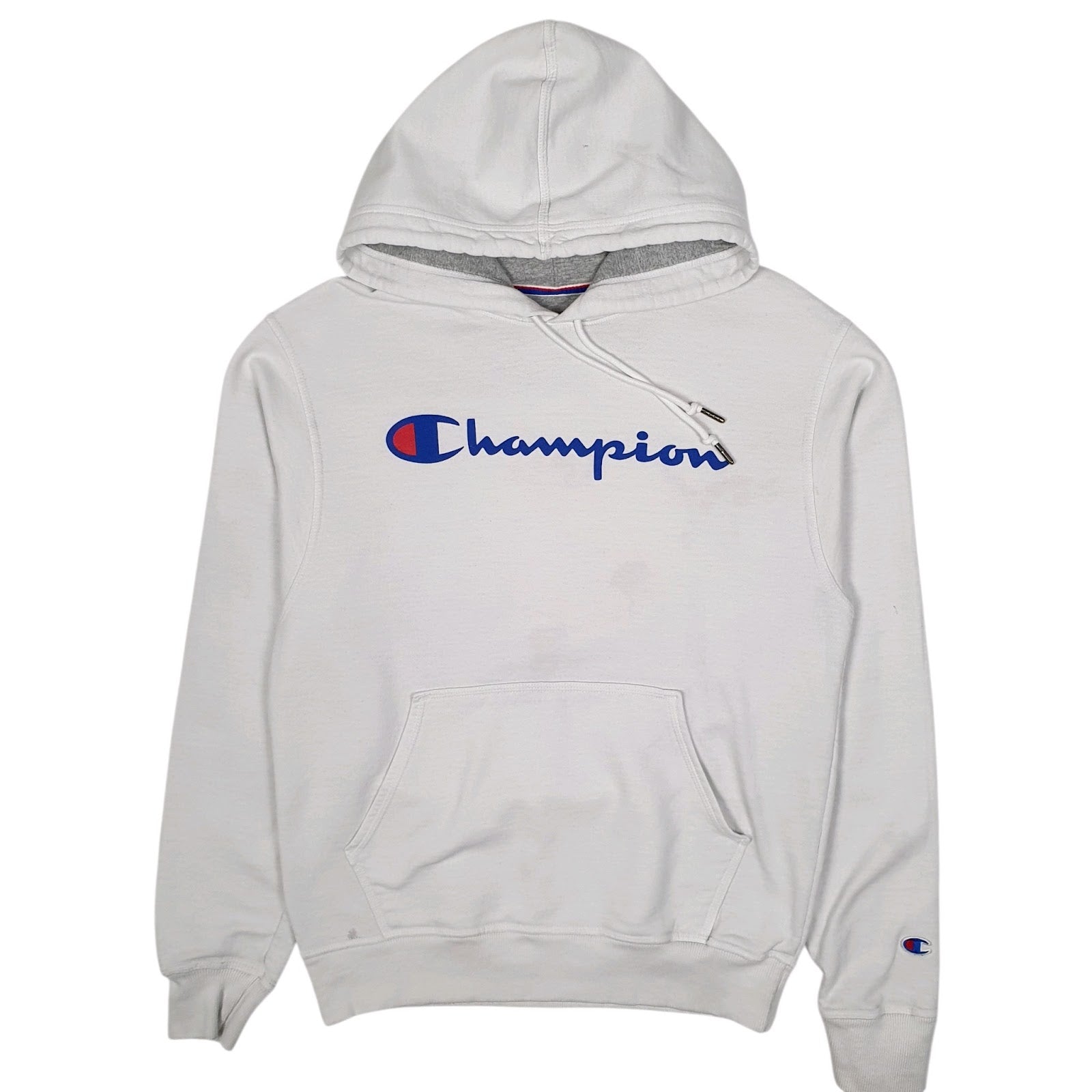 Mens White Champion  Hoodie Jumper