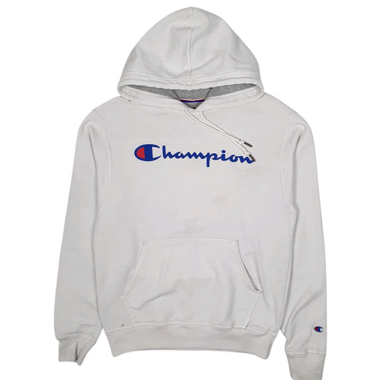 Mens White Champion  Hoodie Jumper