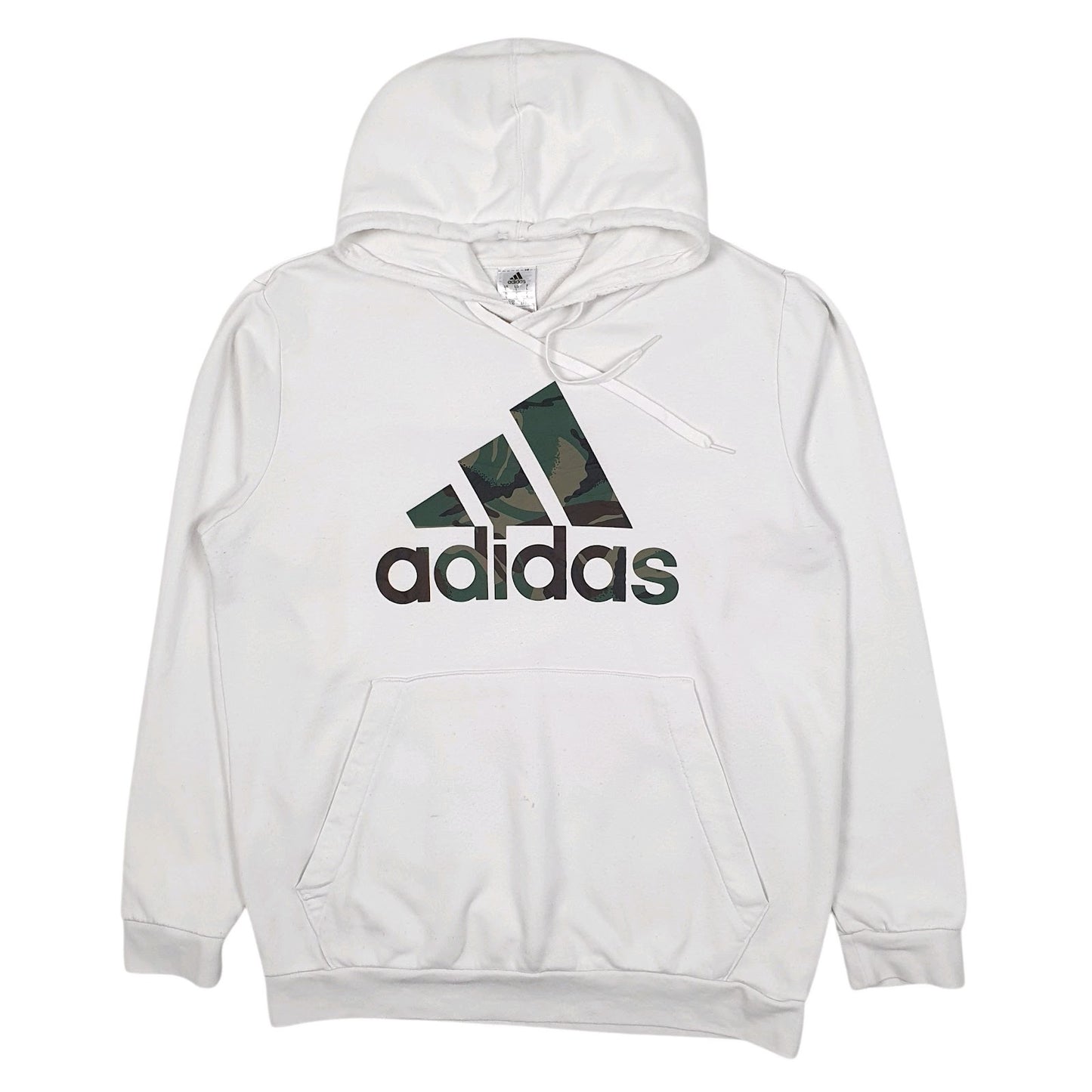 Mens White Adidas  Hoodie Jumper