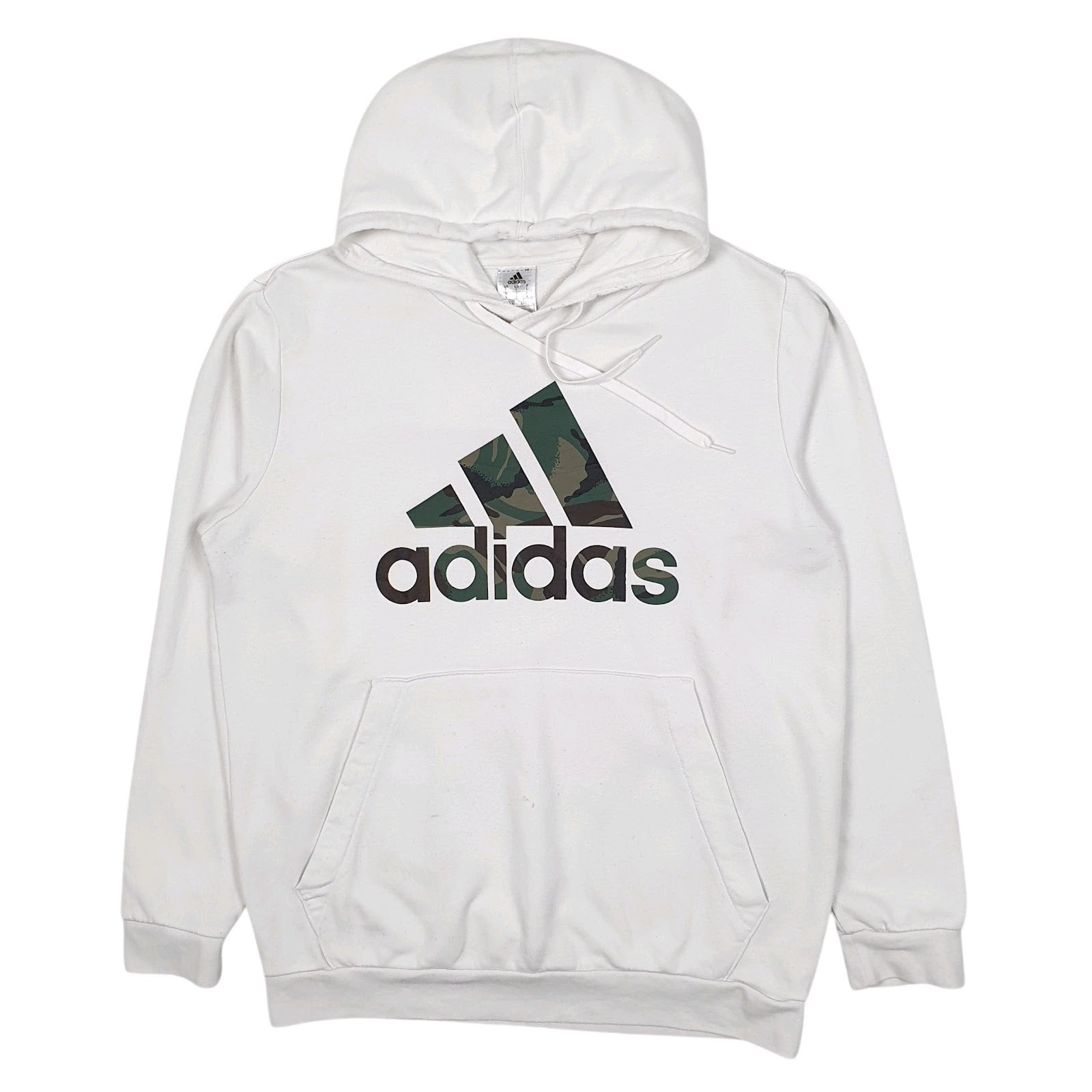 Mens White Adidas  Hoodie Jumper