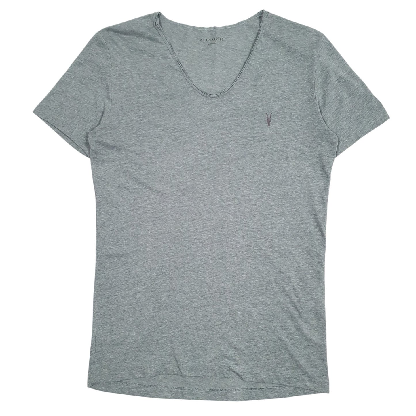 Mens Grey All Saints  Short Sleeve T Shirt