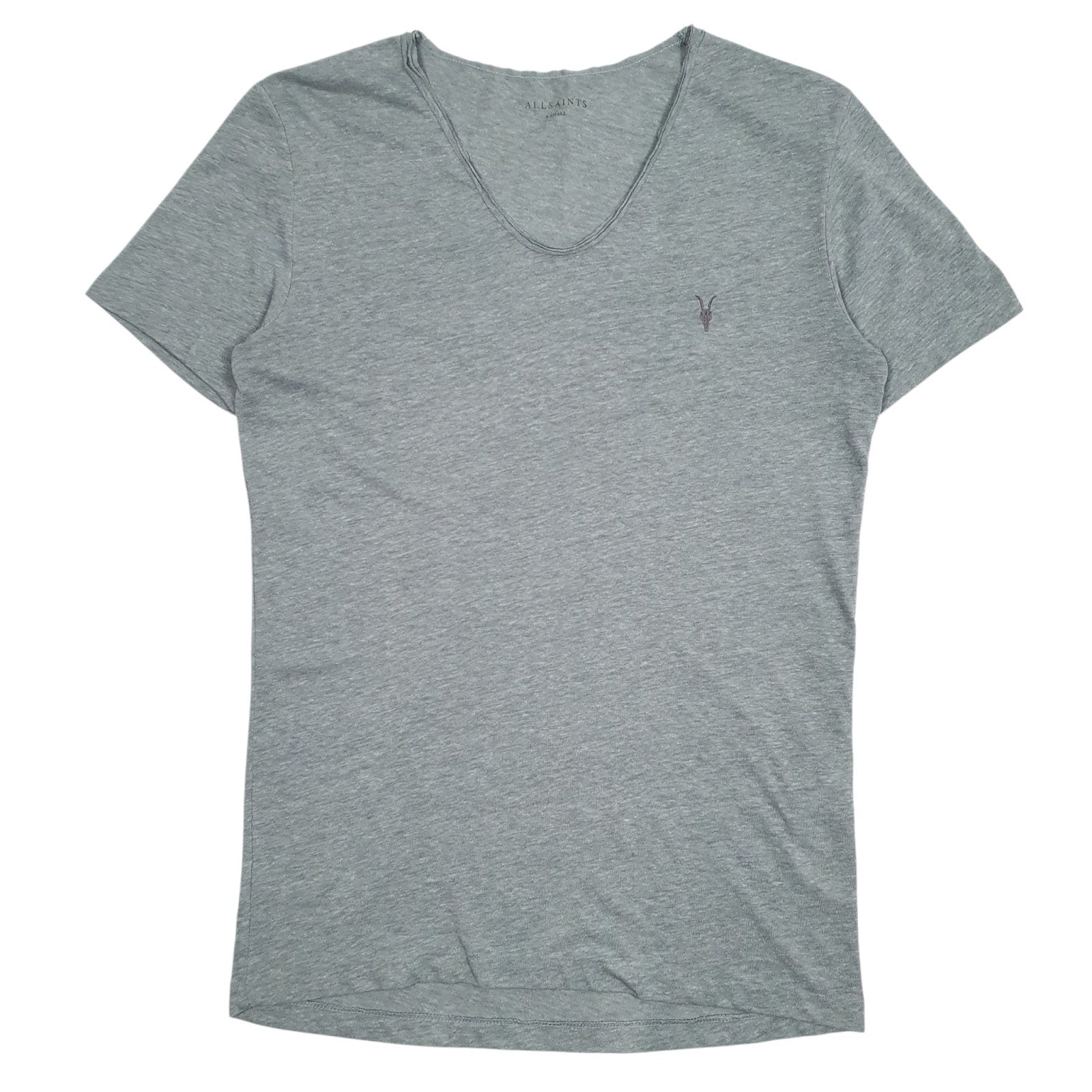 Mens Grey All Saints  Short Sleeve T Shirt