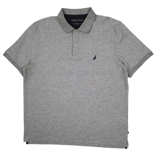 Mens Grey Nautica  Short Sleeve Polo Shirt