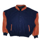 Mens Navy Plain T Simple Vintage 90s Varsity College Bomber  Coat