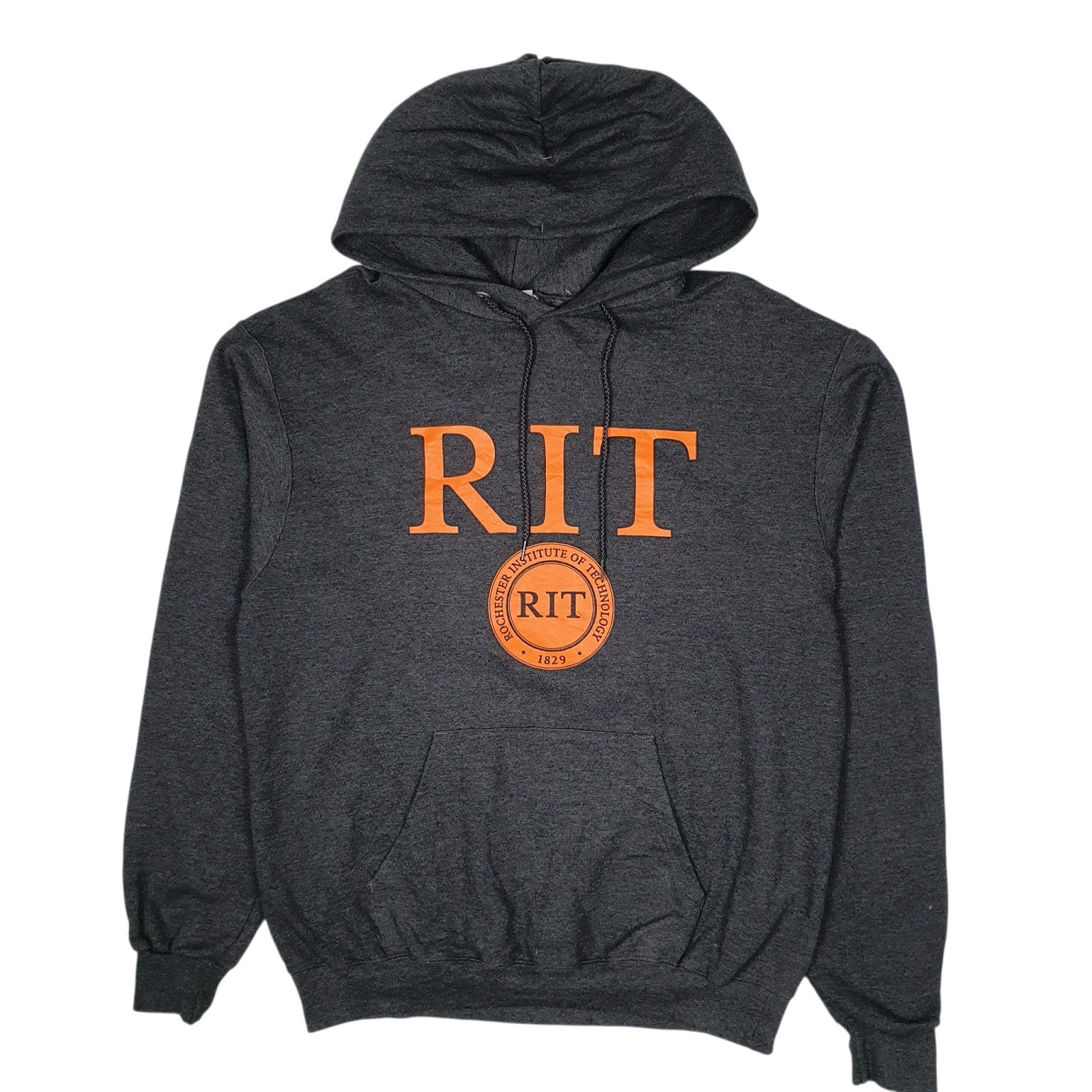 Mens Grey Champion RIT Rochester Insitute of Technology Hoodie Jumper