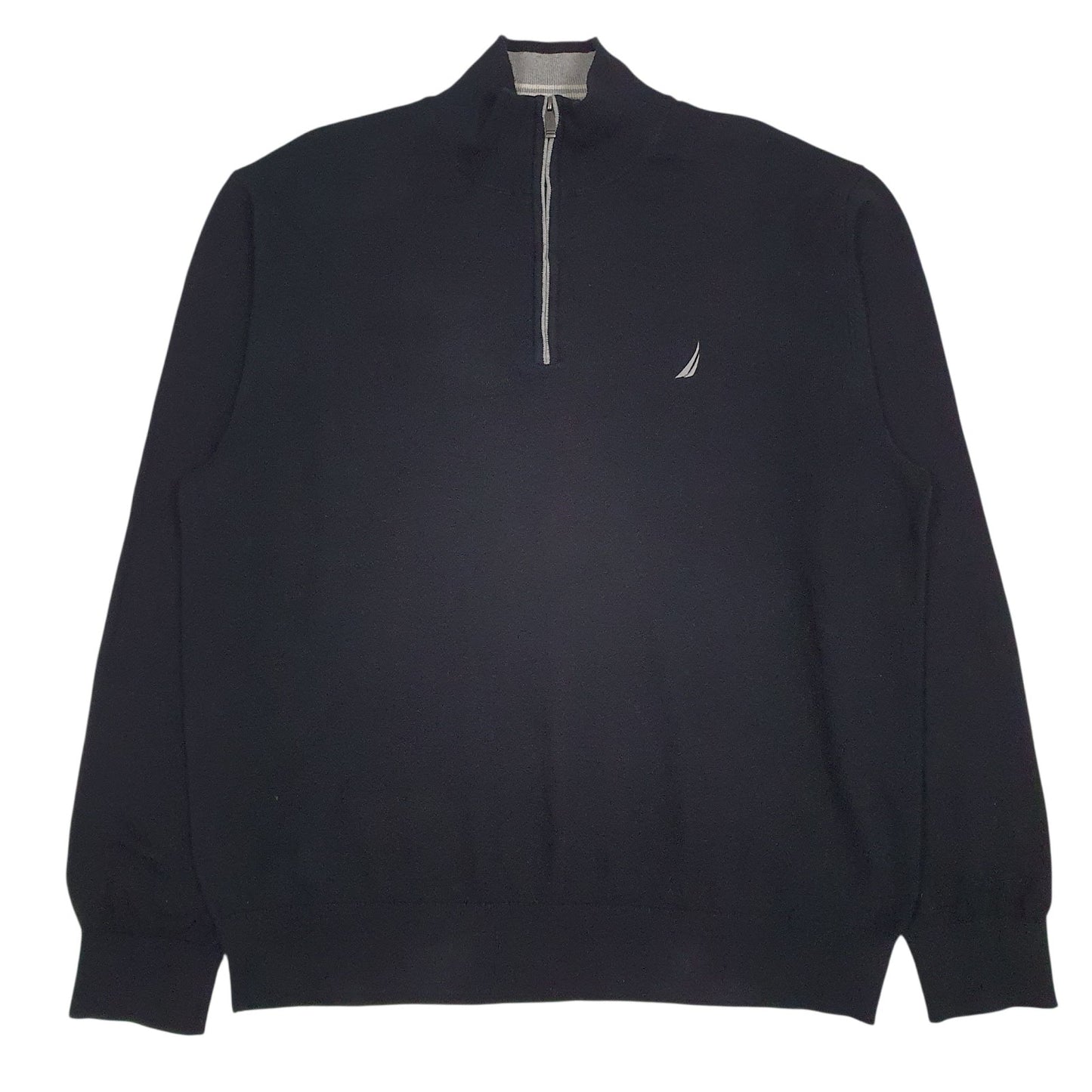 Mens Black Nautica  Quarter Zip Jumper