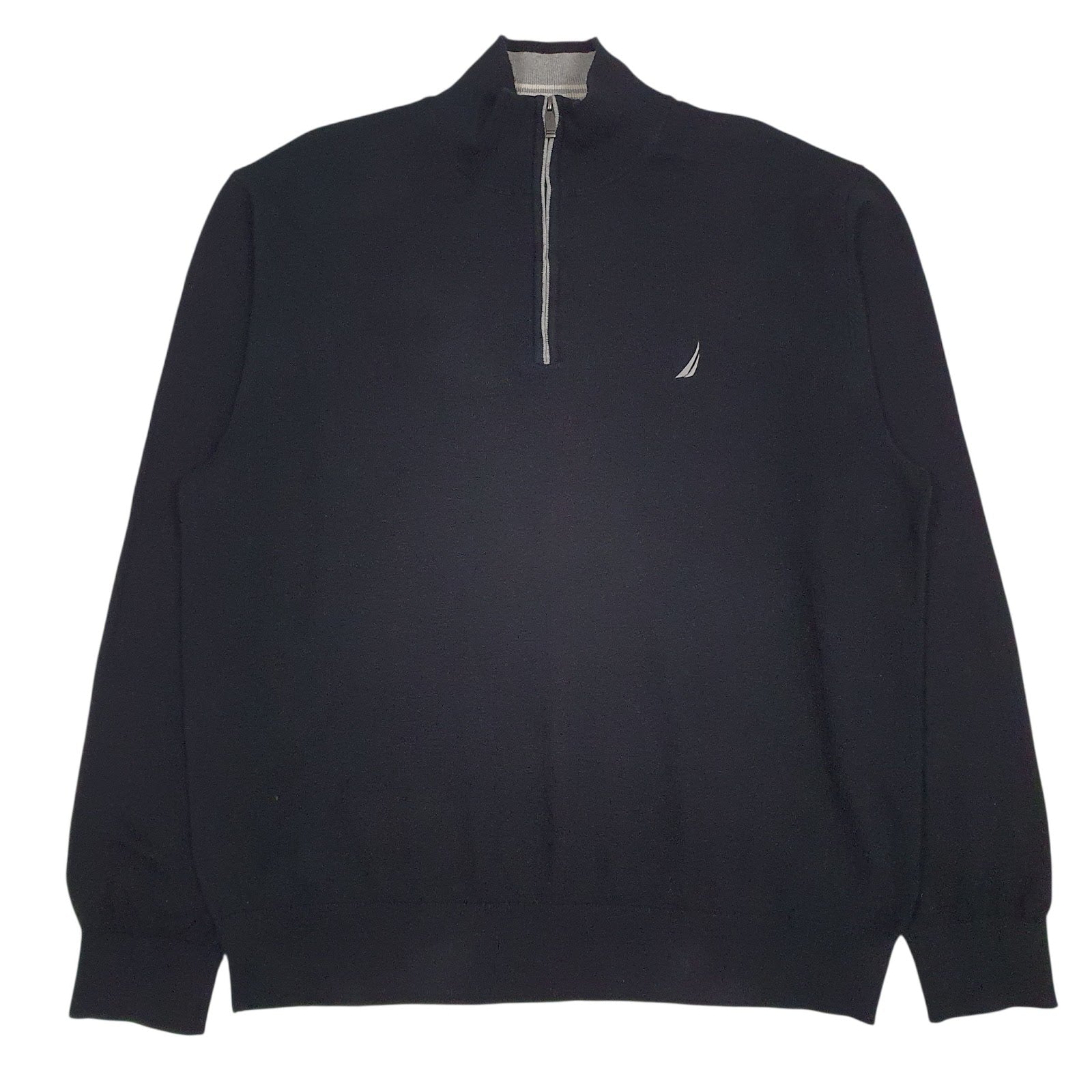 Mens Black Nautica  Quarter Zip Jumper