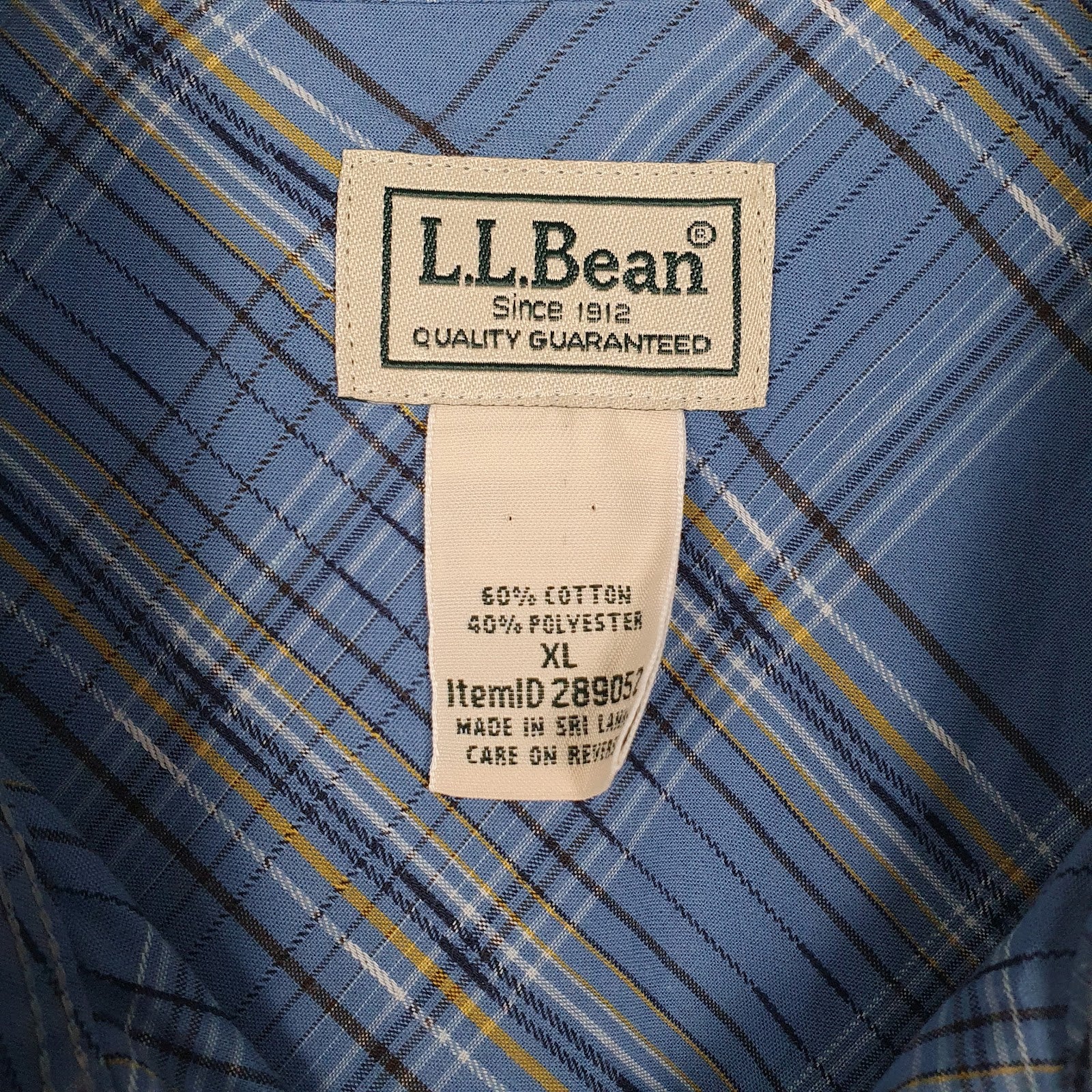 Mens Blue L.L.Bean   Shirt