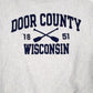 Mens Grey Blue 84 Door County Wisconsin Crewneck Jumper