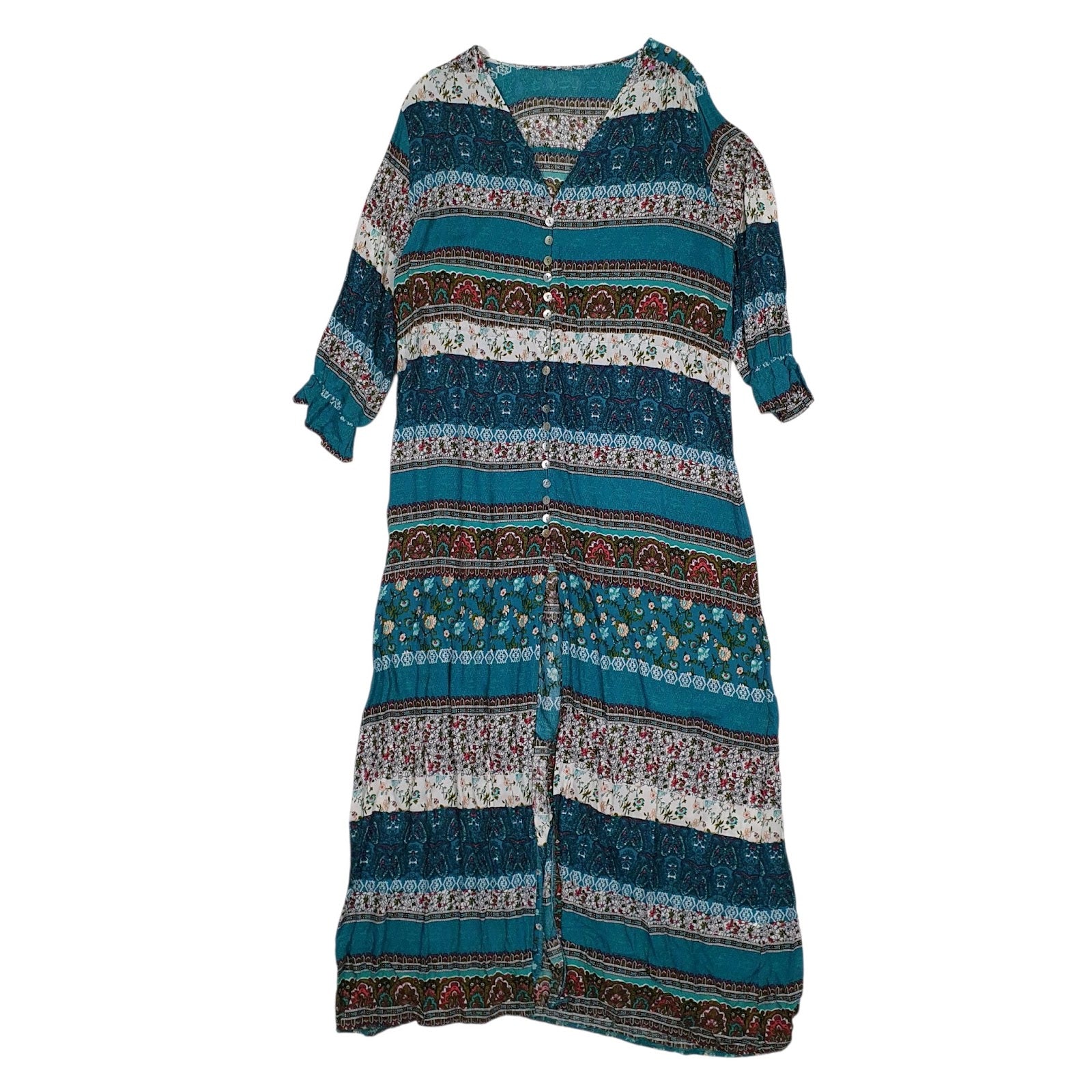 Womens Green Unbranded  Long Sleeve Dress