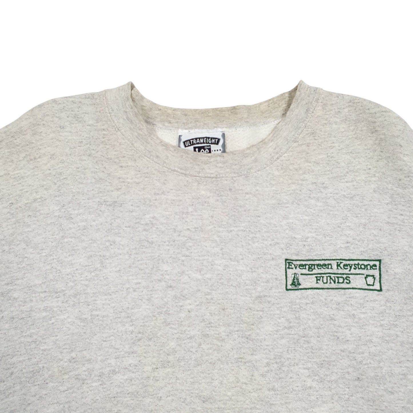 Mens Grey Lee Vintage 90s Made In USA Crewneck Jumper
