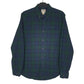 Mens Navy L.L.Bean Flannel Long Sleeve Shirt