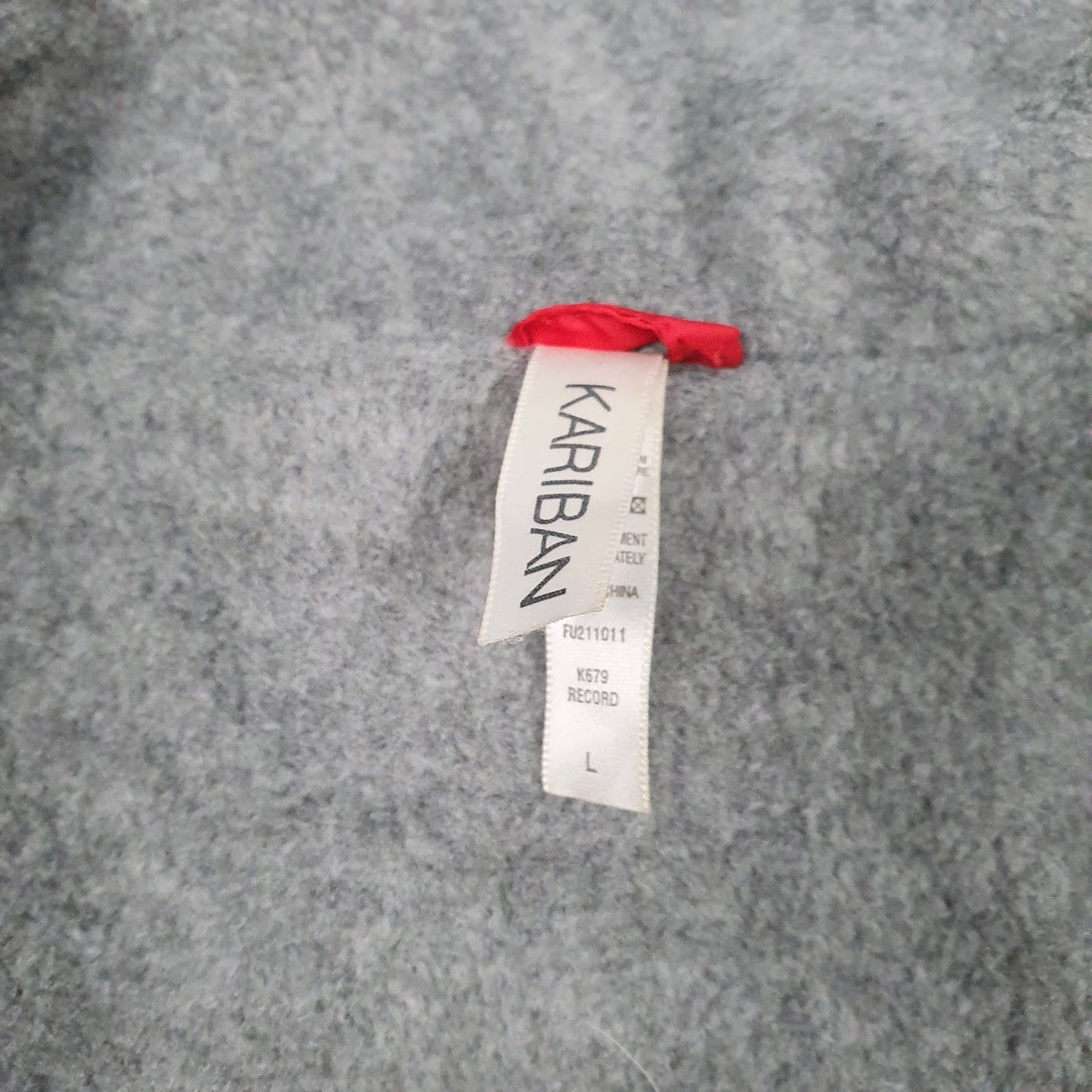 Mens Red Kariban Fleece Lined  Coat