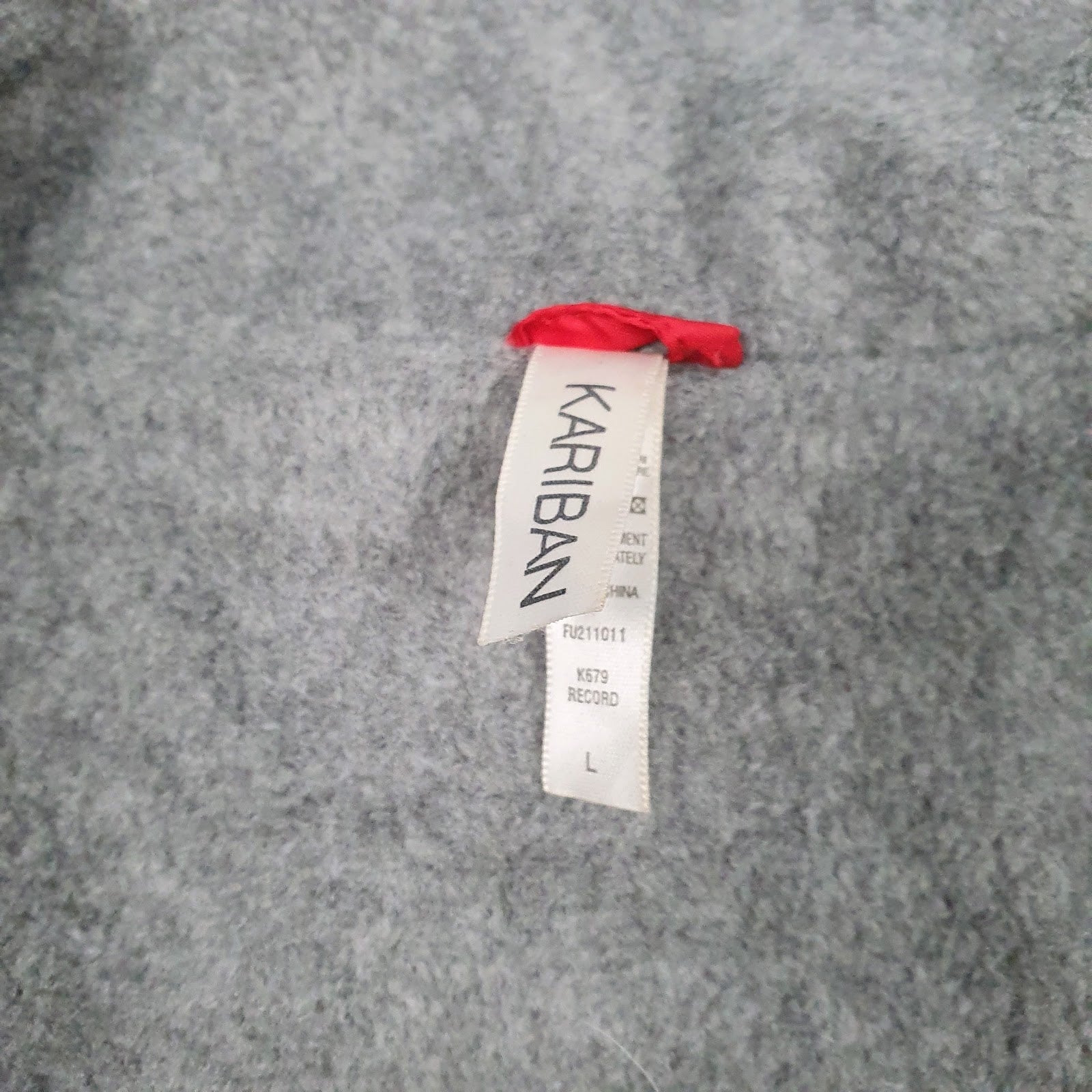 Mens Red Kariban Fleece Lined  Coat