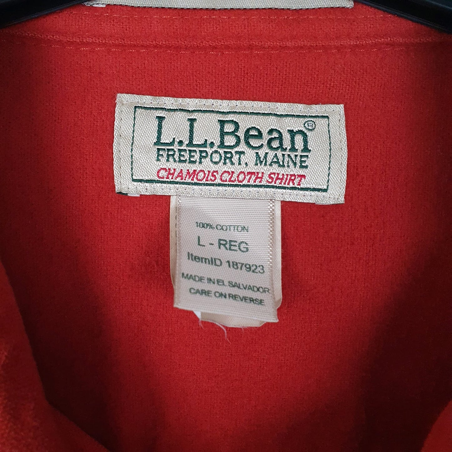Mens Red L.L.Bean   Shirt