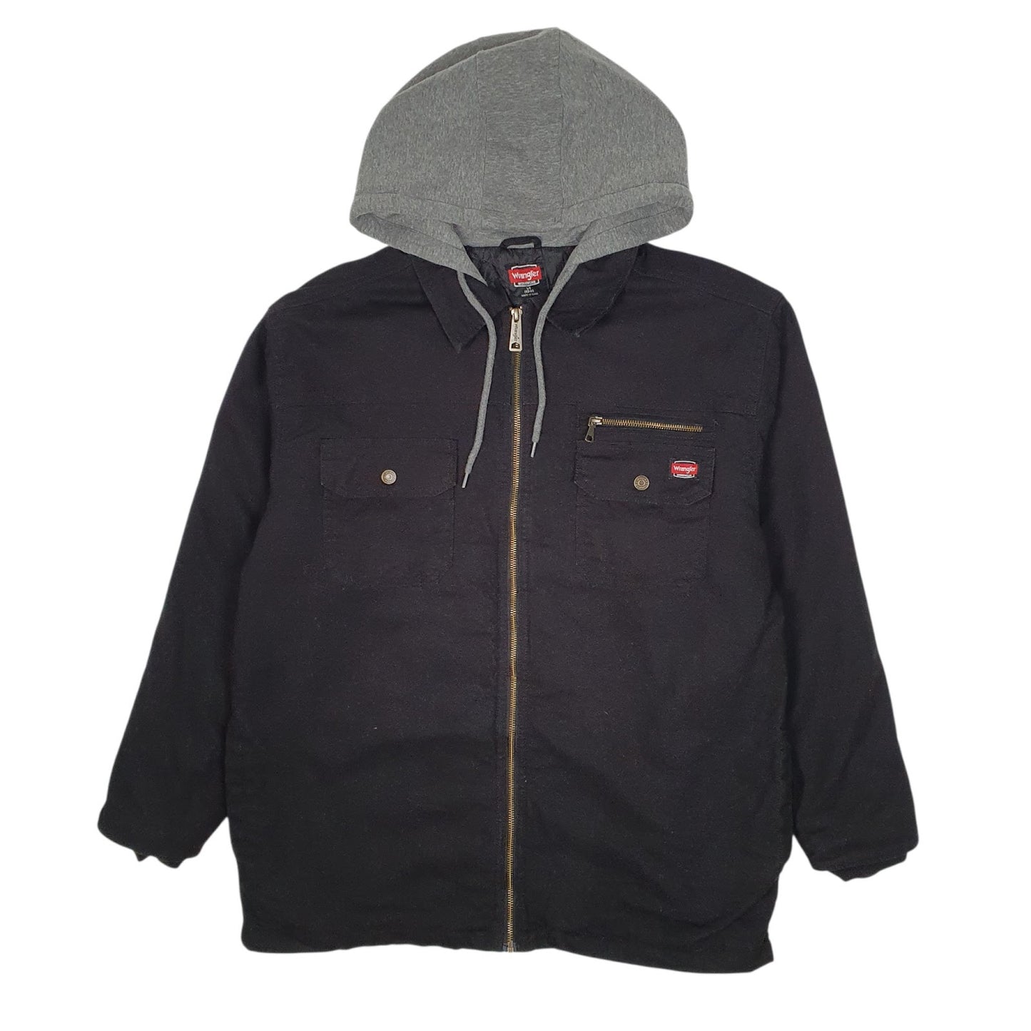 Mens Black Wrangler Hoodie Chore  Coat