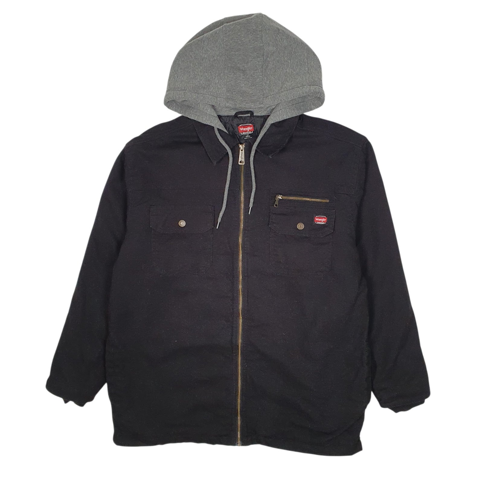 Mens Black Wrangler Hoodie Chore  Coat