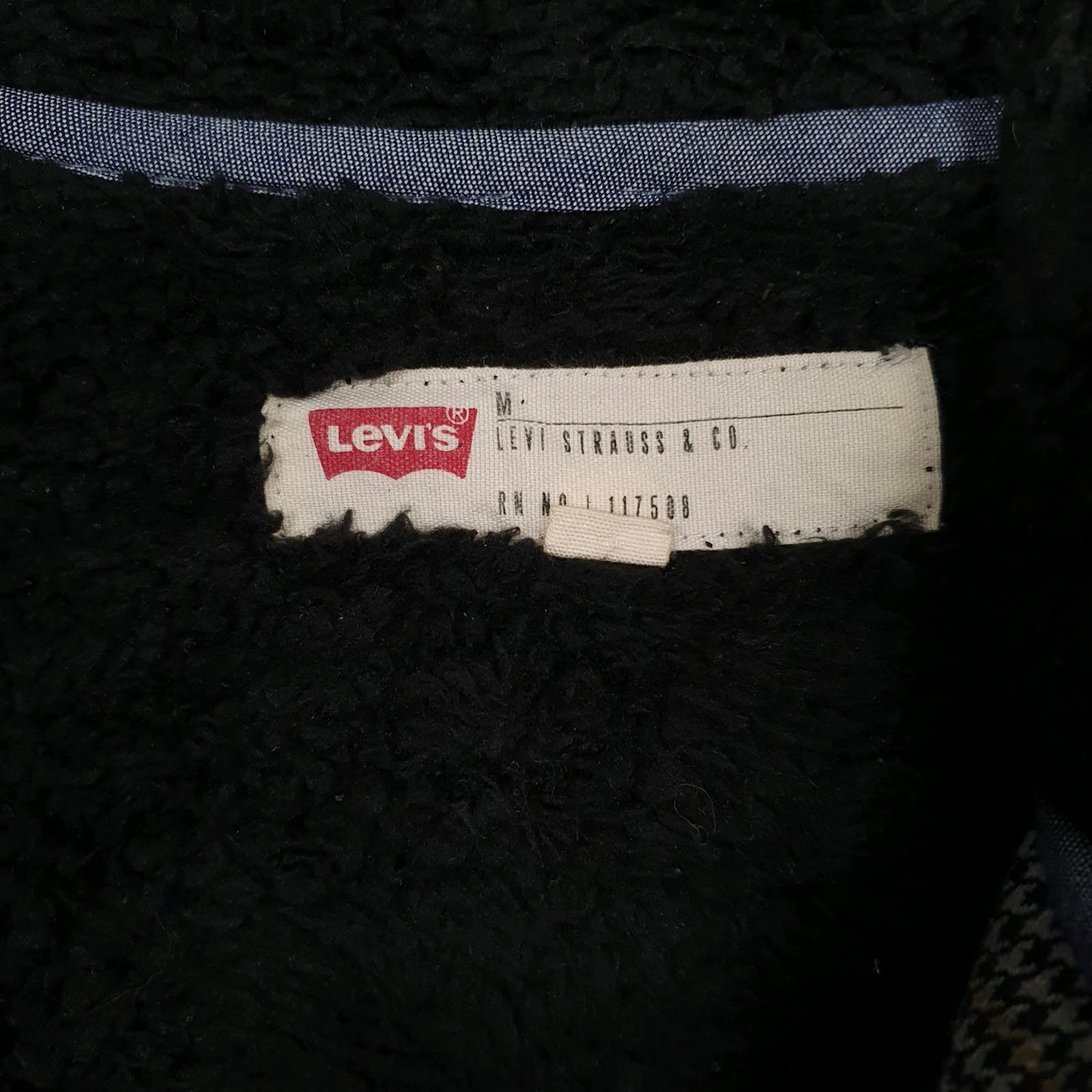 Mens Grey Levis Fleece Lined  Coat