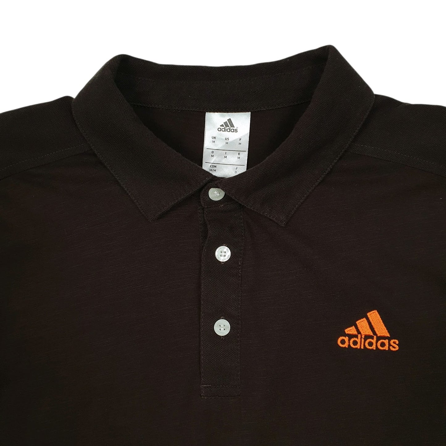 Mens Brown Adidas  Hoodie Polo Shirt
