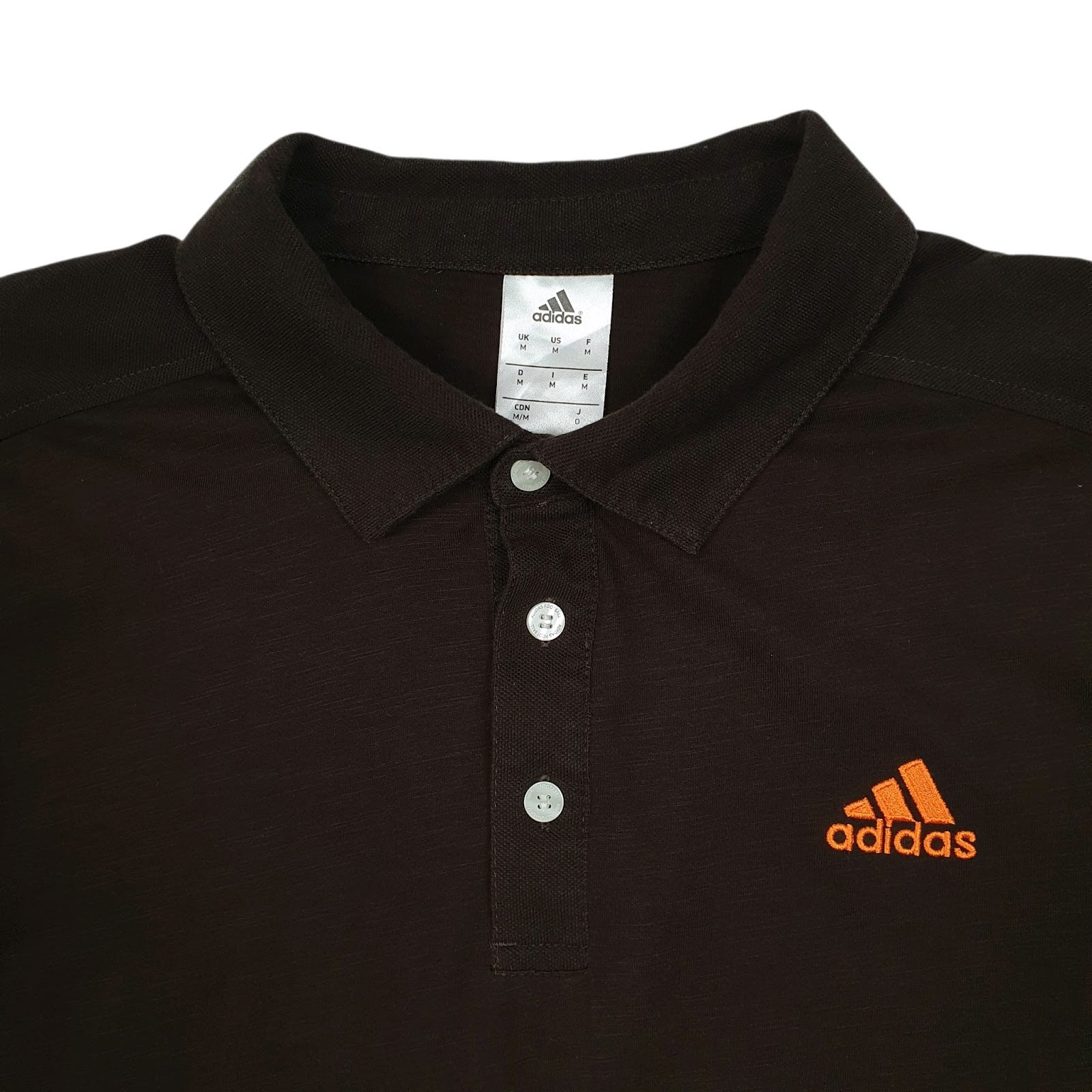 Mens Brown Adidas  Hoodie Polo Shirt