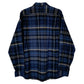 Mens Navy Eddie Bauer Heavyweight Plaid Canvas  Shirt