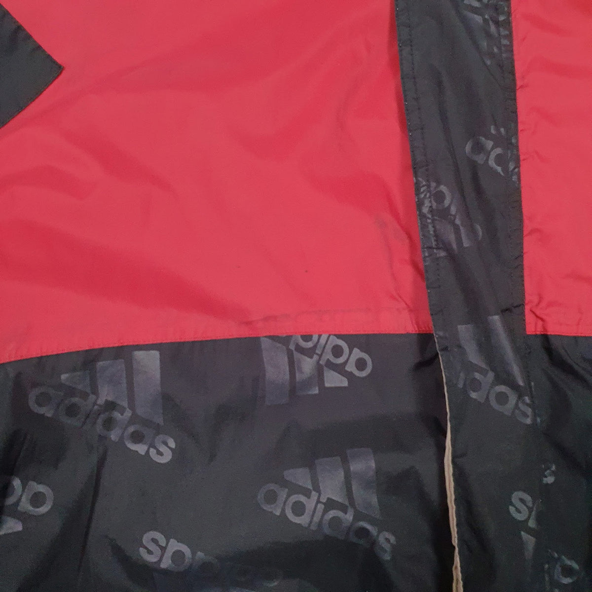 Mens Red Adidas Vintage 90s  Coat