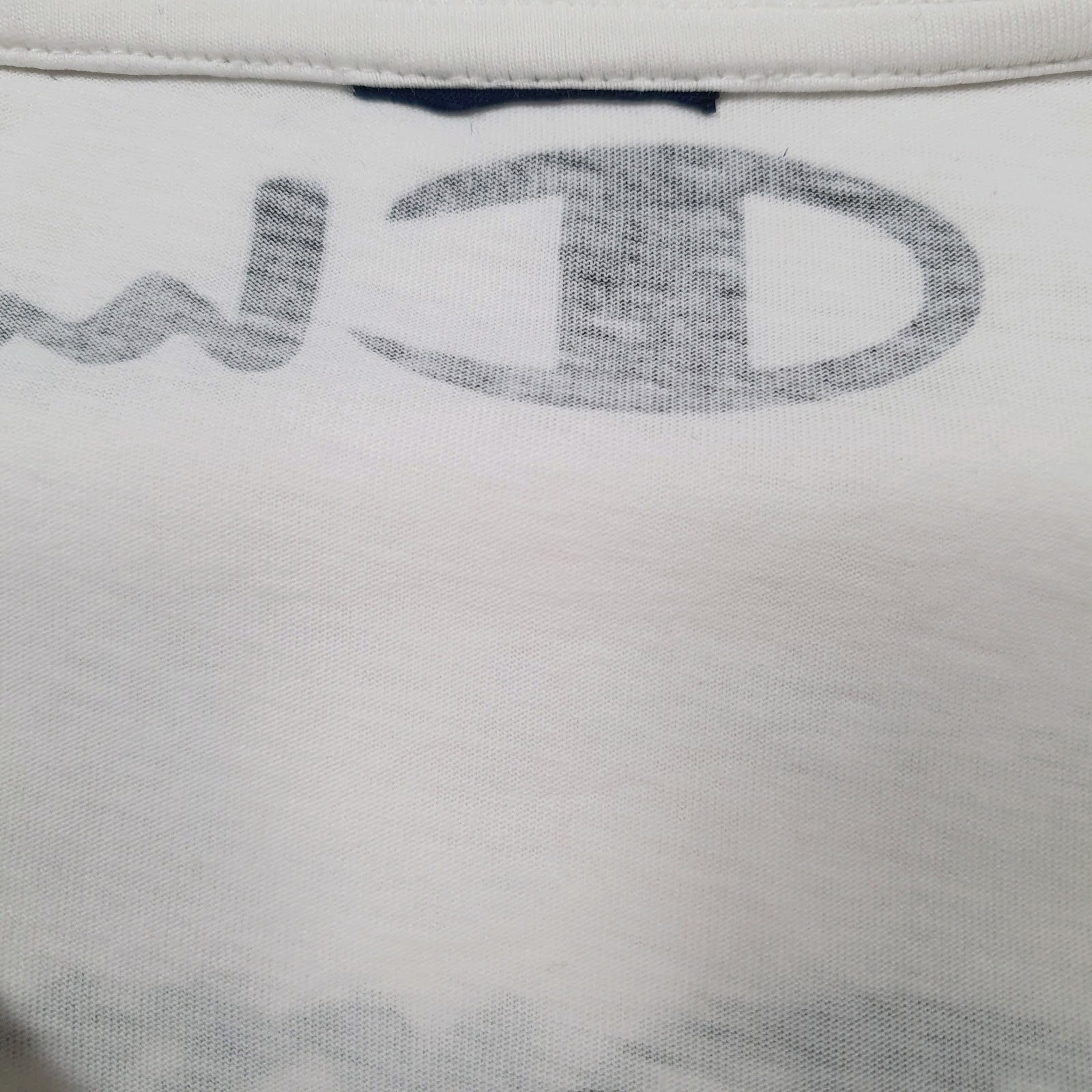Mens White Champion   T Shirt
