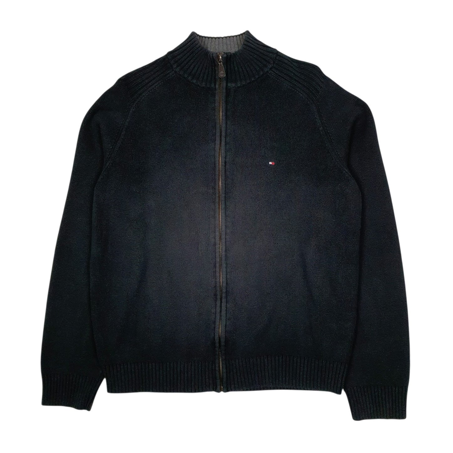 Mens Black Tommy Hilfiger  Full Zip Jumper