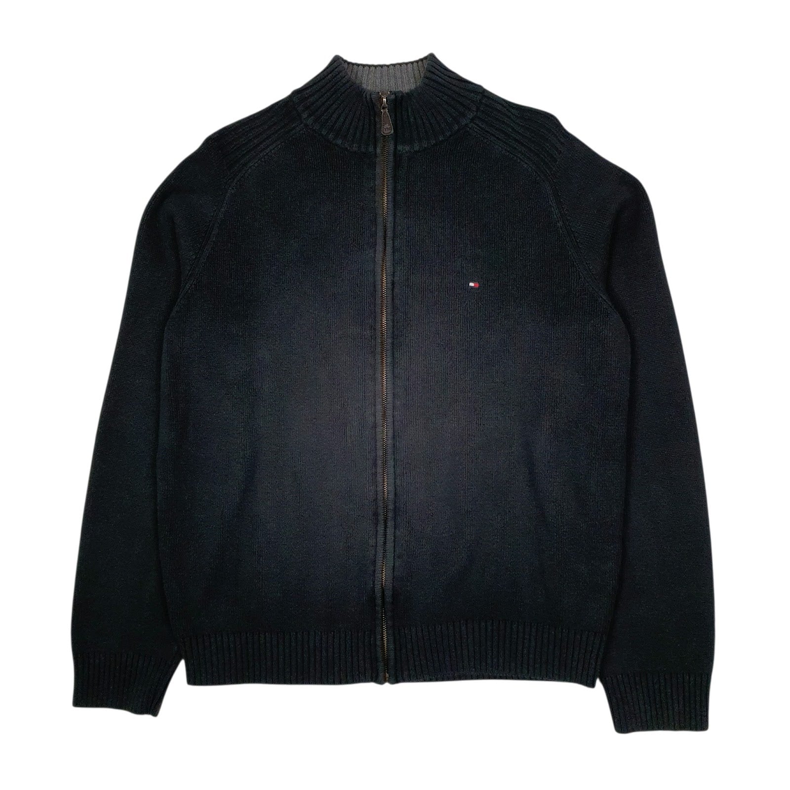 Mens Black Tommy Hilfiger  Full Zip Jumper