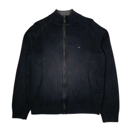 Mens Black Tommy Hilfiger  Full Zip Jumper