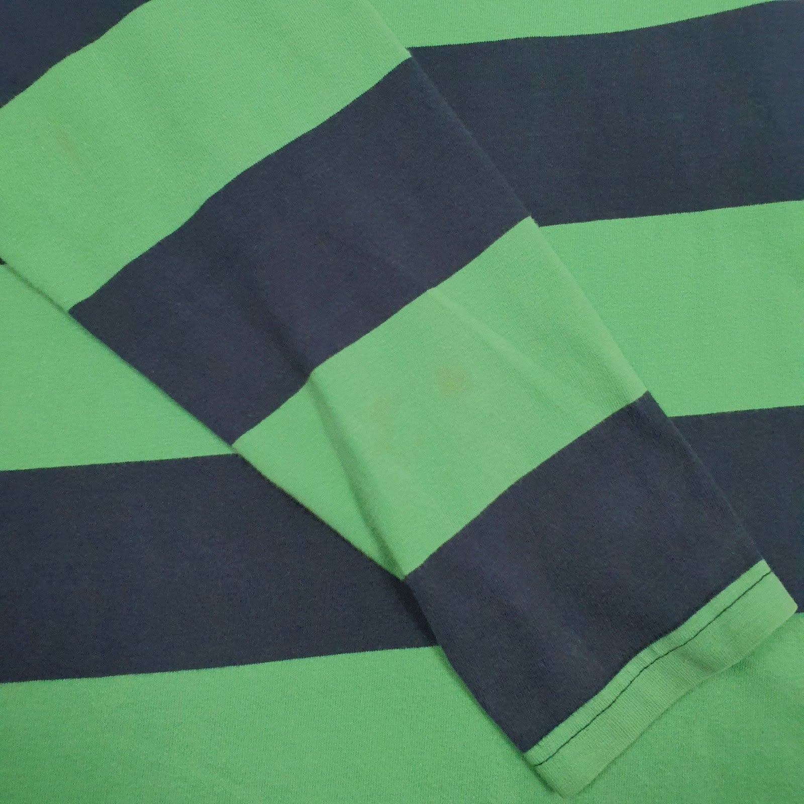 Mens Green M&S Rugby Blue Harbour  Polo Shirt