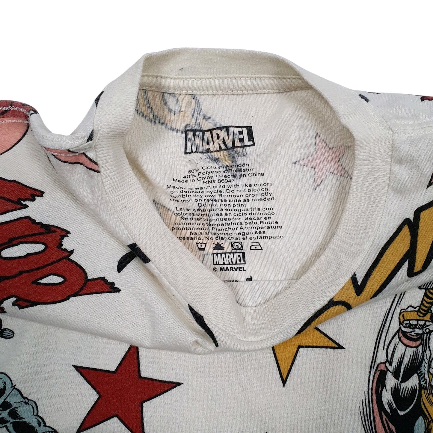 Mens Cream Marvel Spiderman Hulk  T Shirt