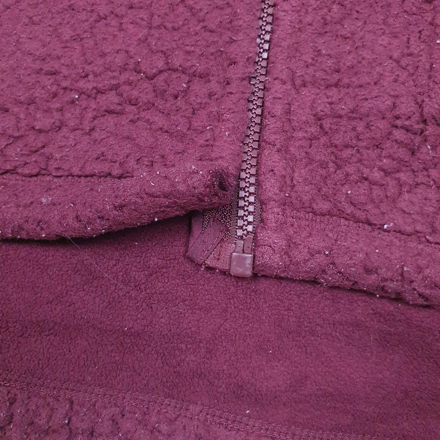 Mens Burgundy Champion Sherpa Retro Pile Full Zip Jumper