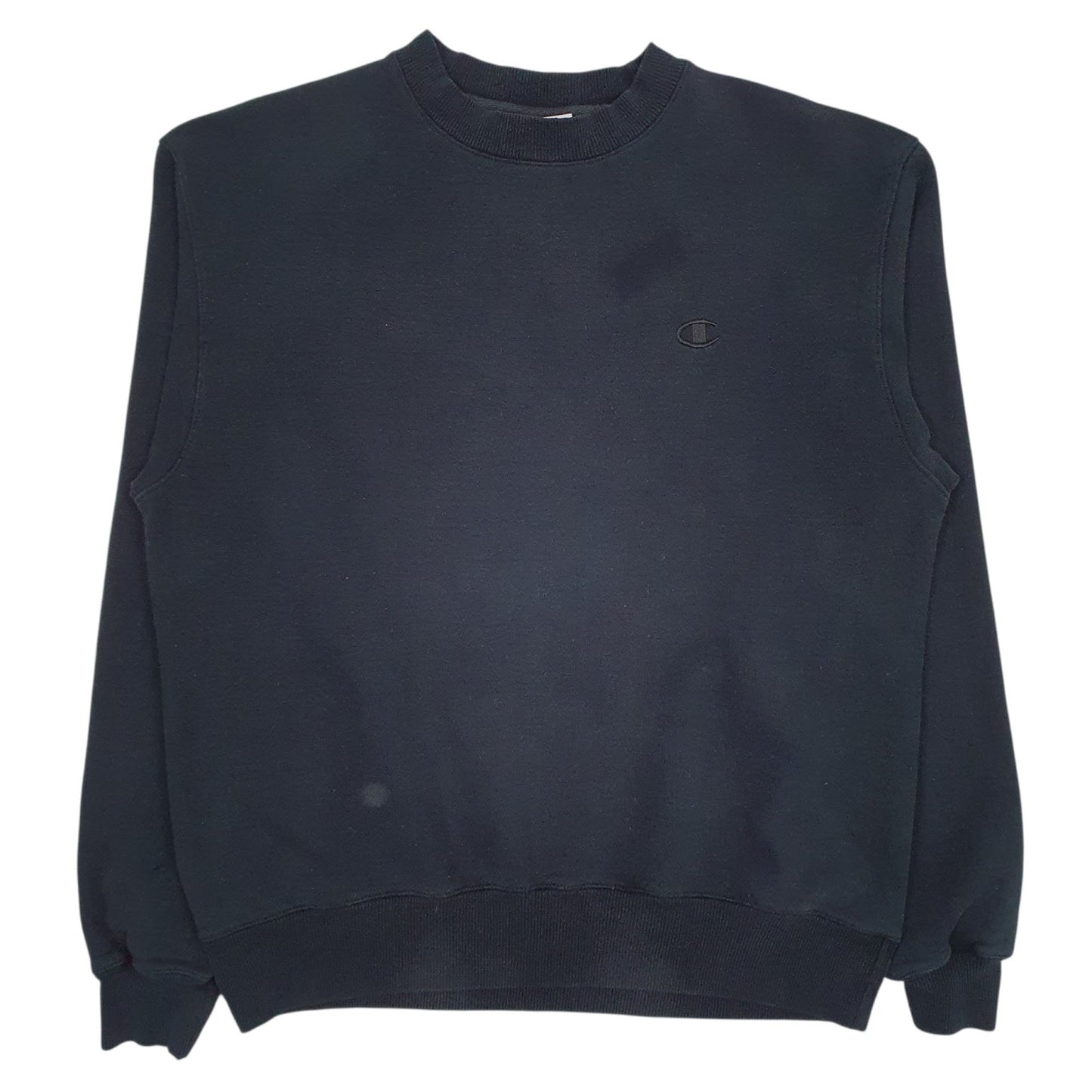Mens Black Champion  Crewneck Jumper