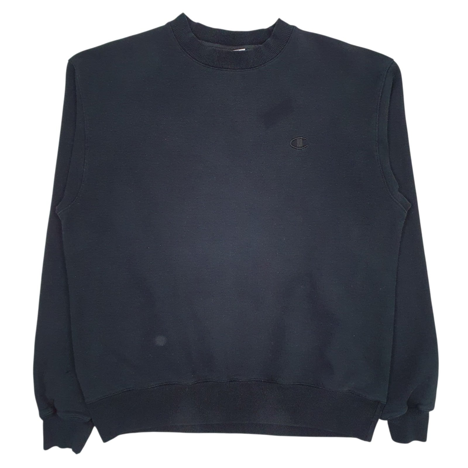 Mens Black Champion  Crewneck Jumper