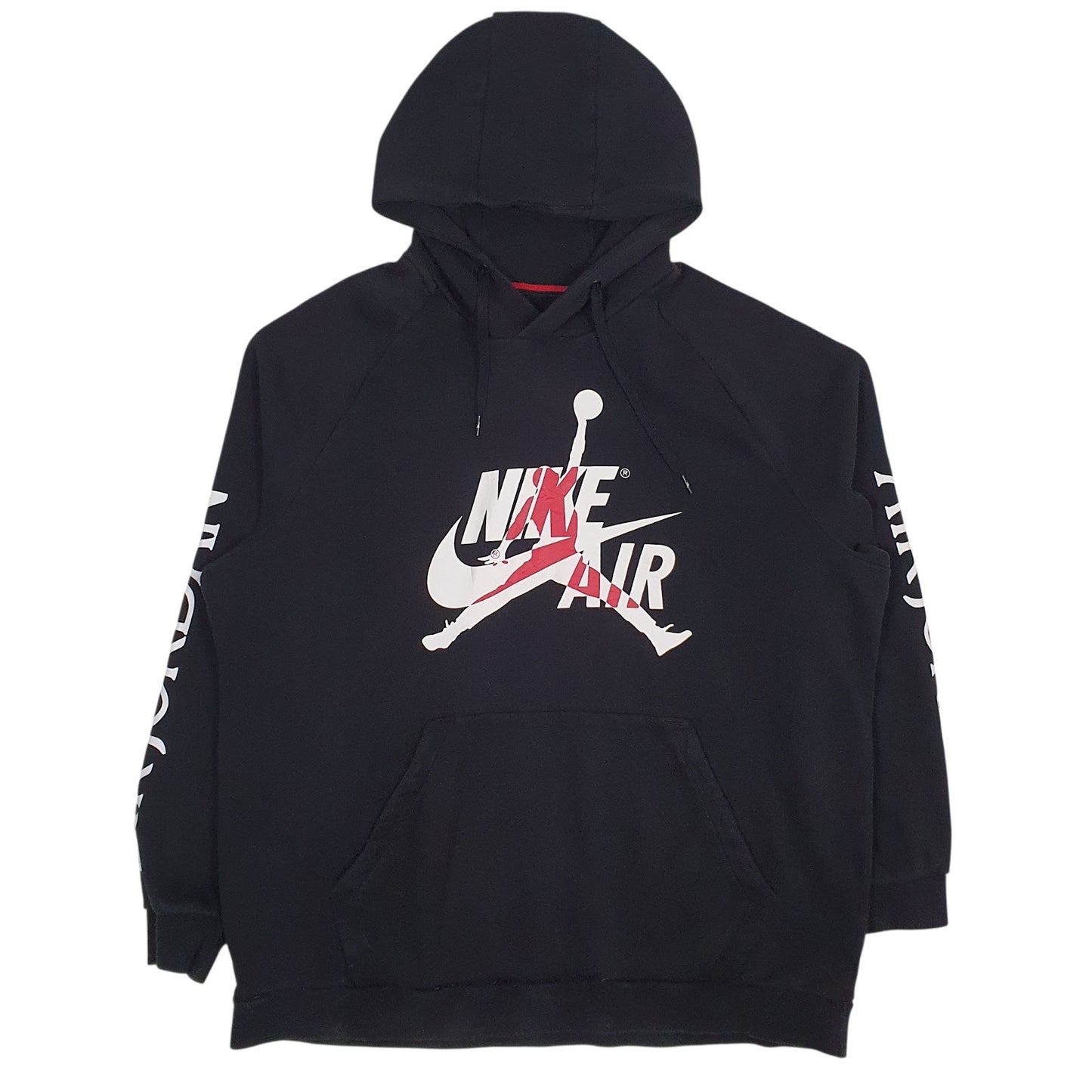 Mens Black Nike Air Jordan Spellout Hoodie Jumper