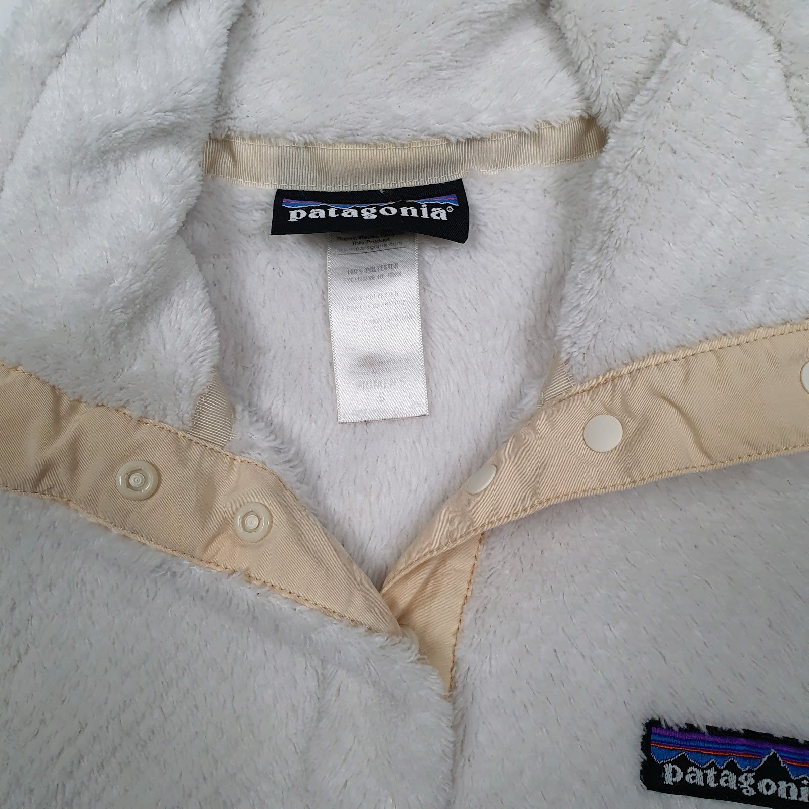 Womens White Patagonia Re Tool Snap T Quarter Zip Jumper