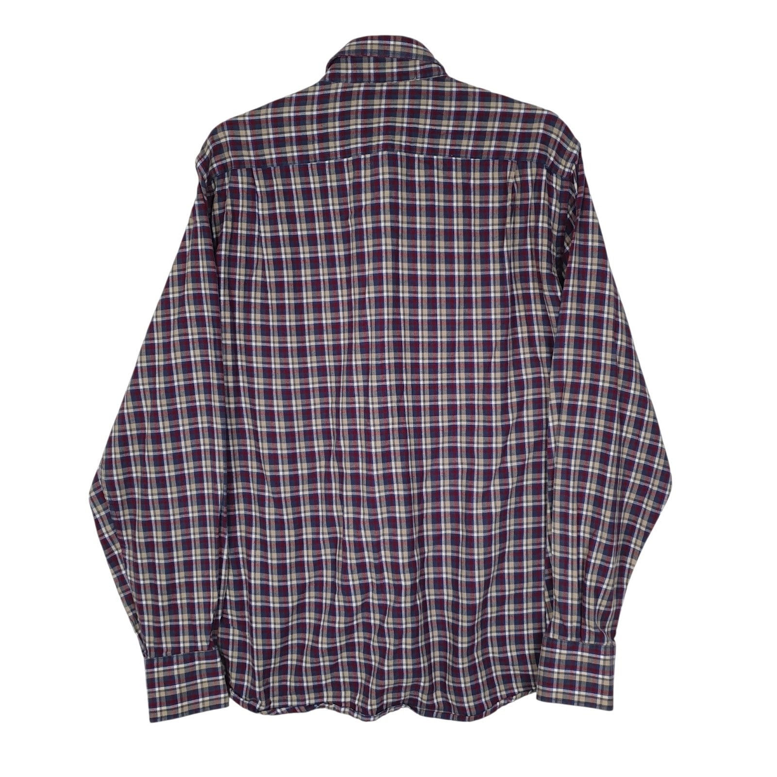 Mens Navy Sea Barrier Plaid Flannel  Shirt
