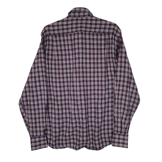 Mens Navy Sea Barrier Plaid Flannel  Shirt