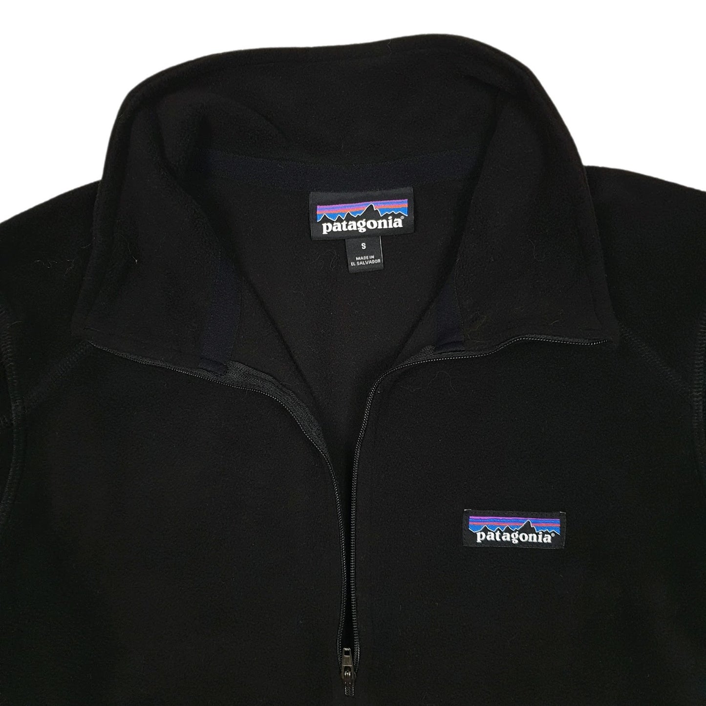Womens Black Patagonia Micro D Quarter Zip Jumper
