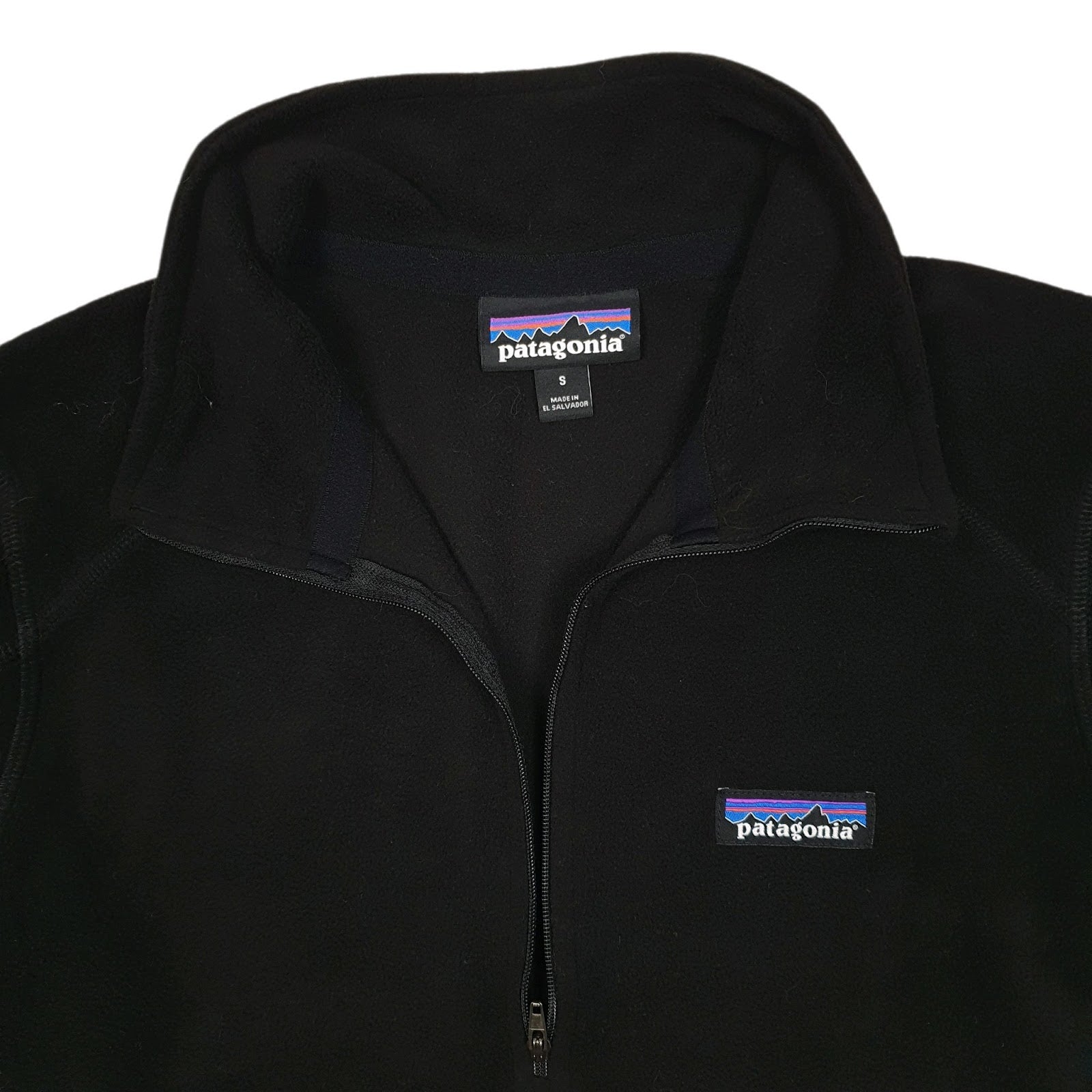Womens Black Patagonia Micro D Quarter Zip Jumper