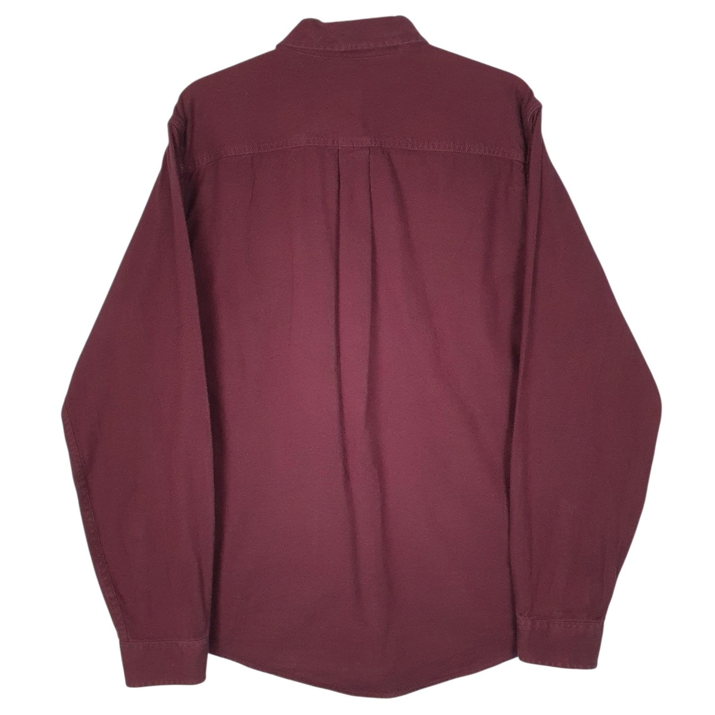 Mens Burgundy Eddie Bauer Chamois  Shirt