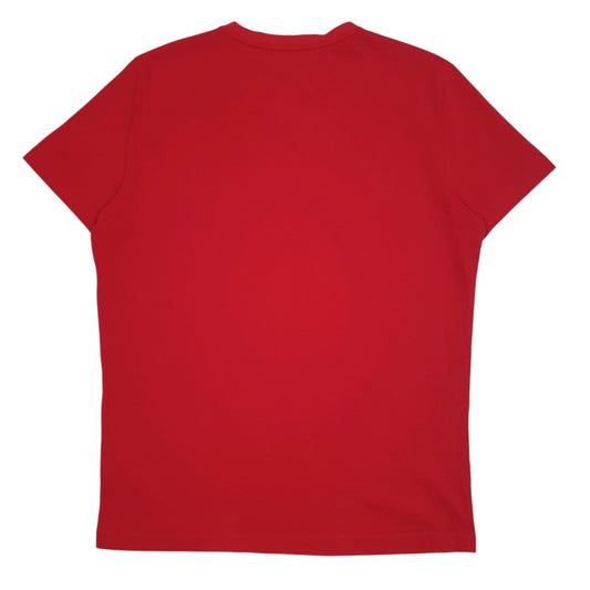 Mens Red Calvin Klein Spellout Pima  T Shirt