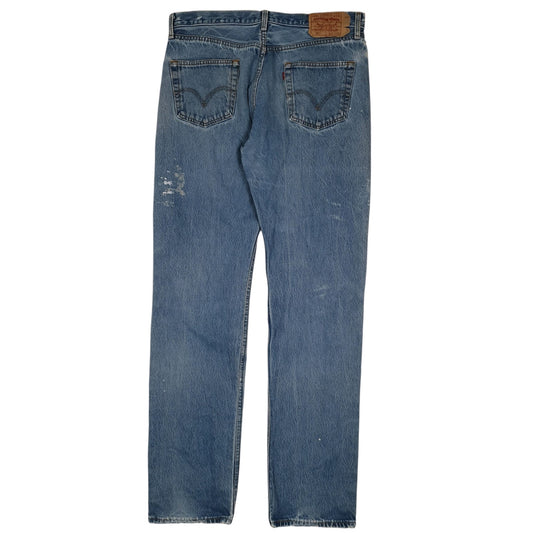 Mens Blue Levis Distressed Vintage 00s  Jeans