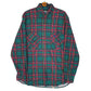 Mens Green Bailo Vintage 90s Flannel Long Sleeve Shirt